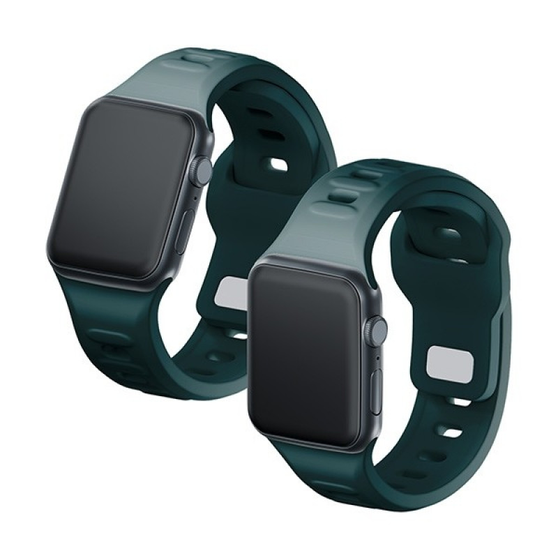 3mk silikoninis laikrodžio dirželis Apple Watch 42/44/45/49 mm, evergreen