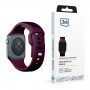 3mk silikoninis laikrodžio dirželis Apple Watch 42/44/45/49 mm, mulberry / burgundy