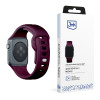 3mk silikoninis laikrodžio dirželis Apple Watch 42/44/45/49 mm, mulberry / burgundy