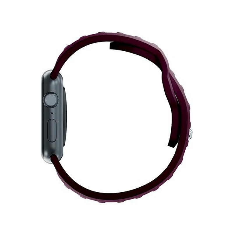 3mk silikoninis laikrodžio dirželis Apple Watch 42/44/45/49 mm, mulberry / burgundy