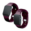 3mk silikoninis laikrodžio dirželis Apple Watch 42/44/45/49 mm, mulberry / burgundy