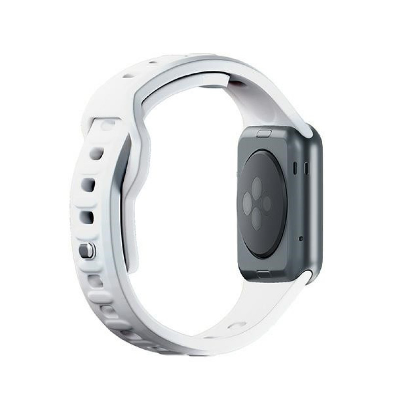 3MK silikoninė laikrodžio apyrankė, skirta Apple Watch 4/5/6/7/8/9/SE/Ultra, 42/44/45/49 mm, balta