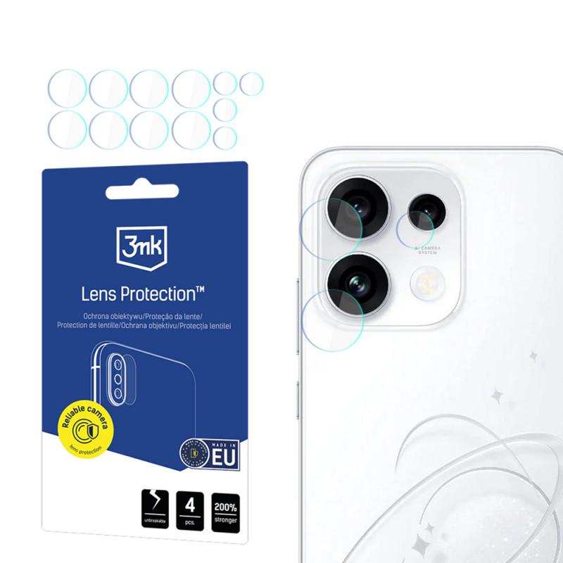 3MK Lens Protection Oppo Reno 16 F / Reno 16 FS (CPH2859) fotoaparato objektyvo apsauga (4 vnt.)