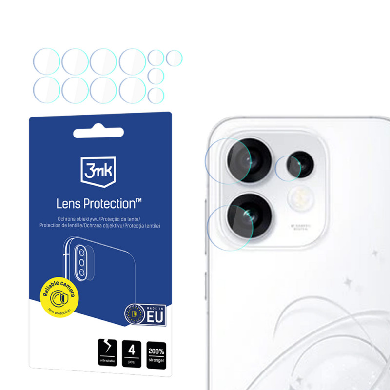 3MK Lens Protection Oppo Reno 16 (CPH2865) / Reno 16 Pro (CPH2863) fotoaparato objektyvo apsauga (4 vnt.)
