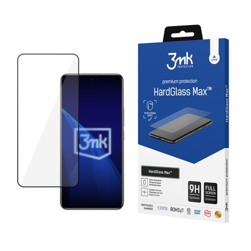 3MK HardGlass Max Redmi Note 15 Pro 4G grūdintas stiklas, juodas