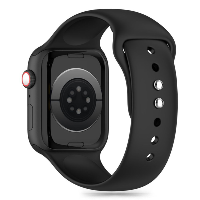 Tech-Protect silikoninis dirželis Apple Watch 4/5/6/7/8/9/SE/10 (38/40/41/42 mm), juodas