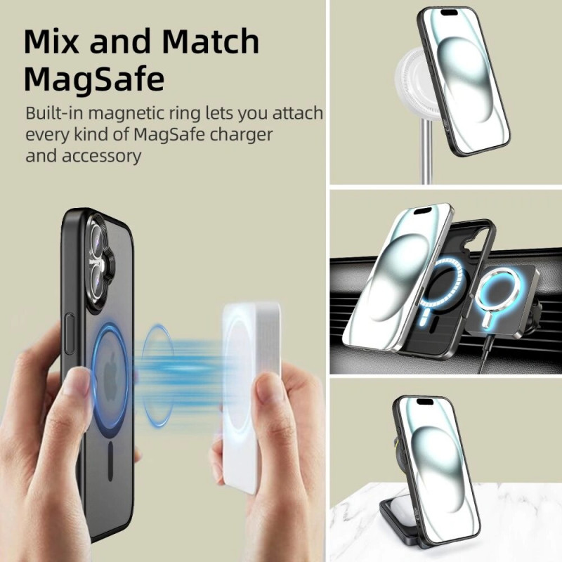 Tech-Protect MagMat MagSafe Apple iPhone 16 dėklas, Matte Black