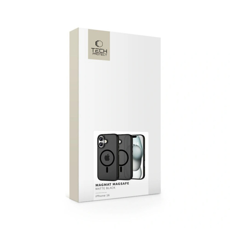 Tech-Protect MagMat MagSafe Apple iPhone 16 dėklas, Matte Black