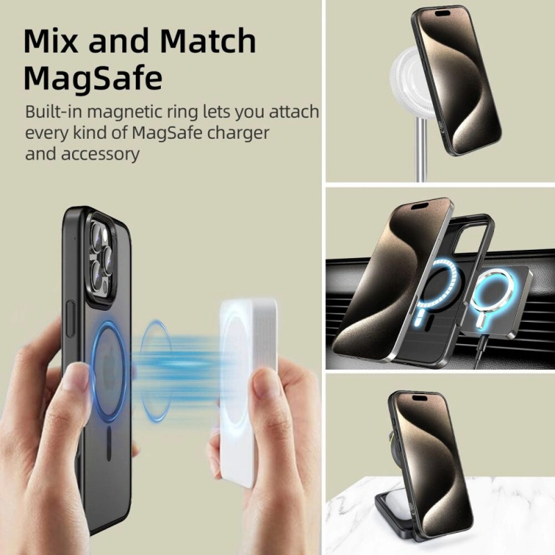 Tech-Protect MagMat MagSafe Apple iPhone 16 Pro dėklas, Matte Black