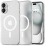 Tech-Protect MagSlim MagSafe Apple iPhone 16 dėklas, matinis/baltas