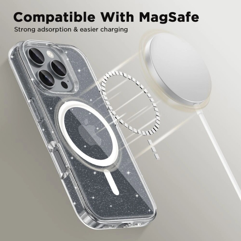 Tech-Protect Flexair Hybrid MagSafe dėklas skirtas Apple iPhone 16 Pro, Glitter
