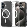 Tech-Protect Flexair Hybrid MagSafe dėklas Apple iPhone 16, permatomas