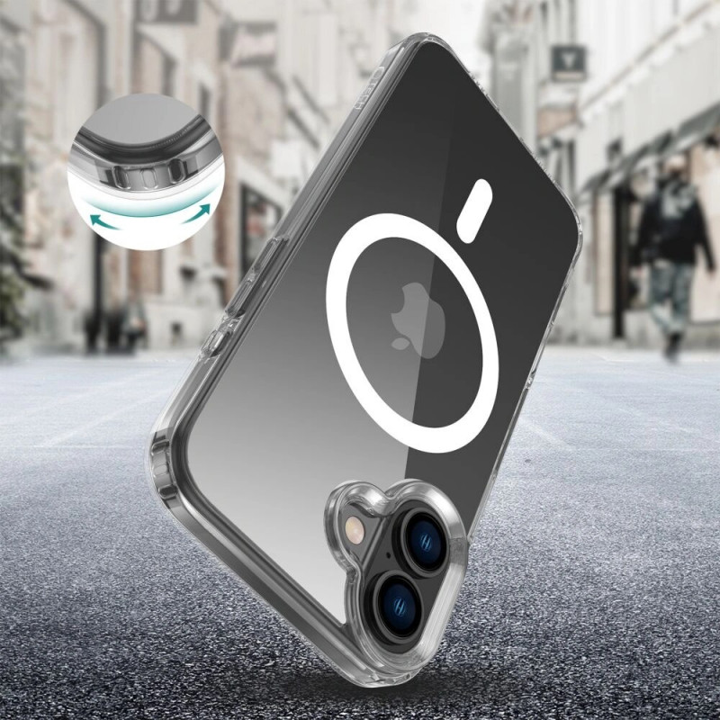 Tech-Protect Flexair Hybrid MagSafe dėklas, skirtas Apple iPhone 16 Plus, permatomas