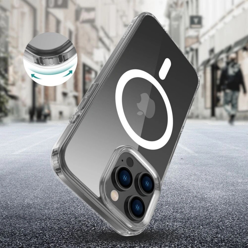 Tech-Protect Flexair Hybrid MagSafe dėklas, skirtas Apple iPhone 16 Pro Max, permatomas