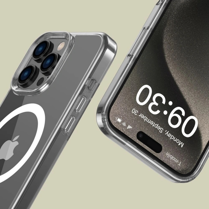 Tech-Protect Flexair Hybrid MagSafe dėklas, skirtas Apple iPhone 16 Pro Max, permatomas