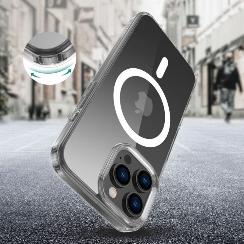 Tech-Protect Flexair Hybrid MagSafe dėklas, skirtas Apple iPhone 16 Pro Max, permatomas