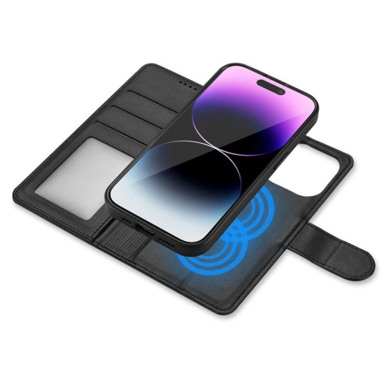 Tech-Protect Wallet MagSafe dėklas, skirtas Apple iPhone 16, juodas