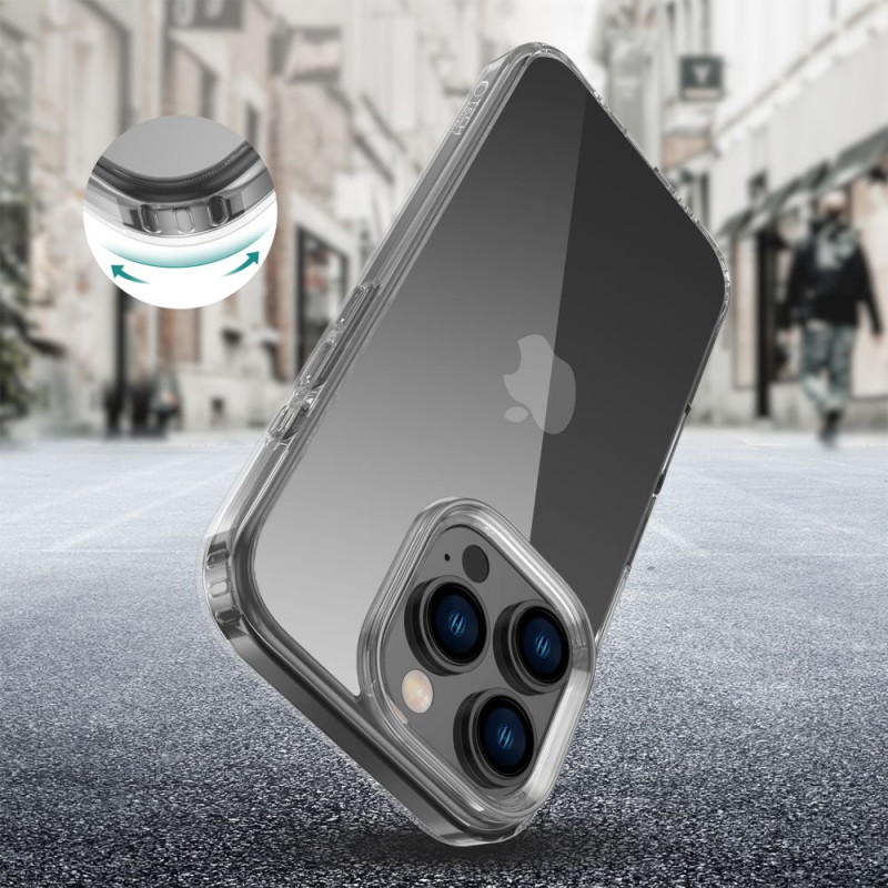 Tech-Protect Flexair Hybrid dėklas, skirtas Apple iPhone 16 Pro, permatomas