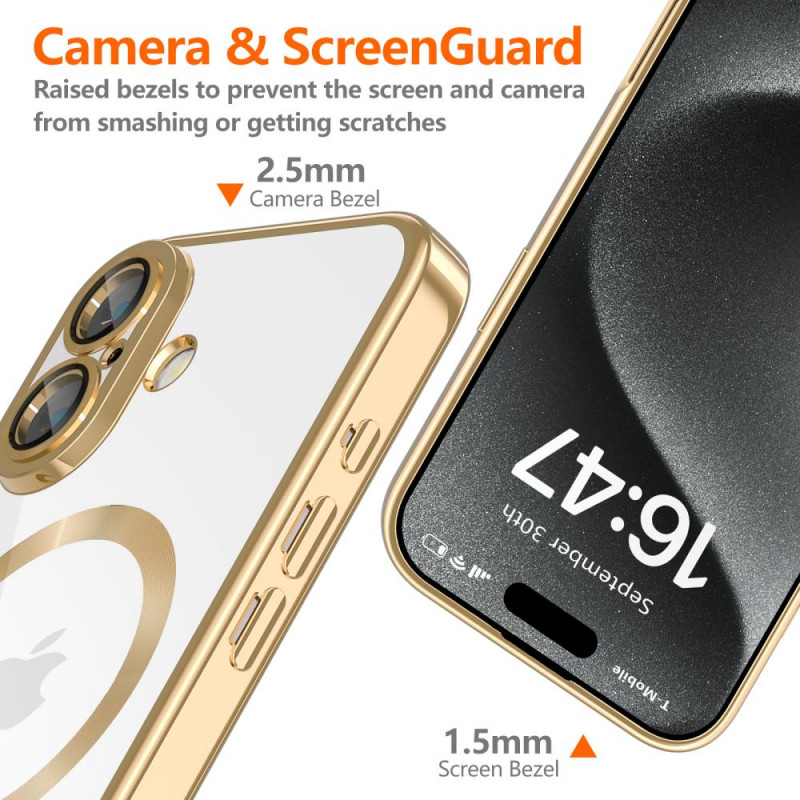Tech-Protect MagFlex MagSafe dėklas, skirtas Apple iPhone 16, Shiny Gold