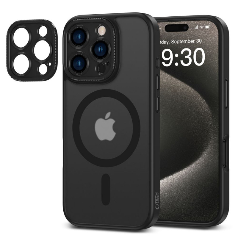 Tech-Protect MagCam MagSafe dėklas, skirtas Apple iPhone 16 Pro, matinis juodas