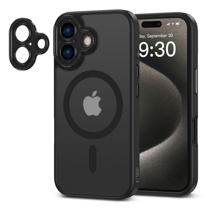 Tech-Protect MagCam MagSafe dėklas Apple iPhone 16, matinis juodas