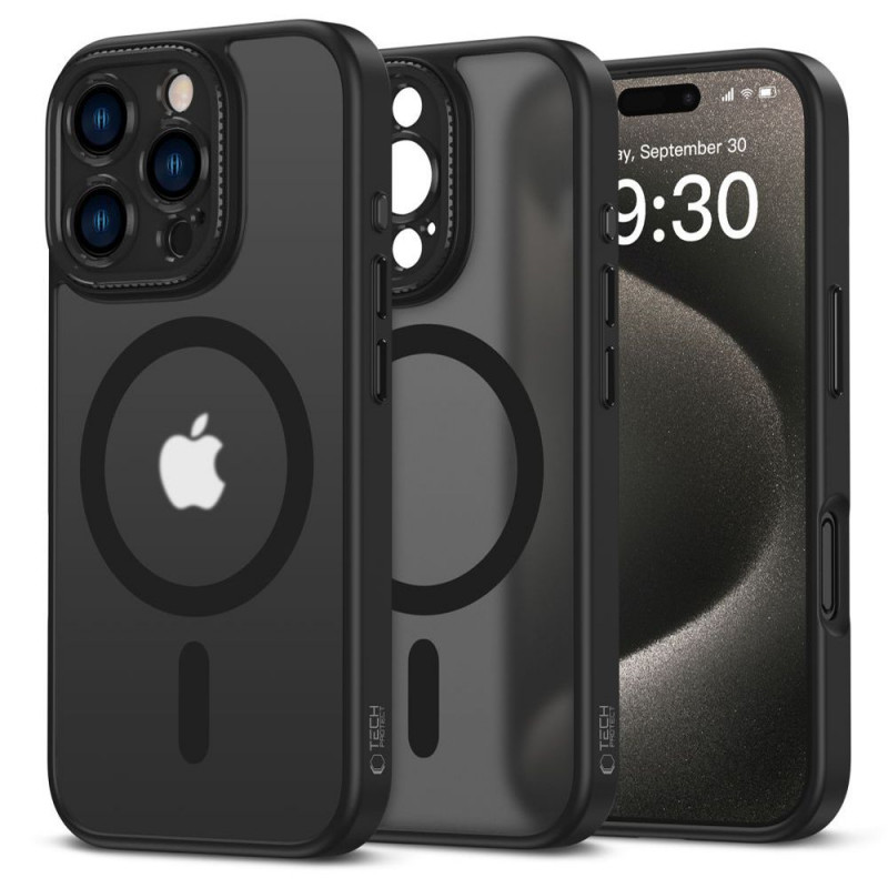 Tech-Protect MagCam MagSafe dėklas, skirtas Apple iPhone 16 Pro Max, matinis juodas