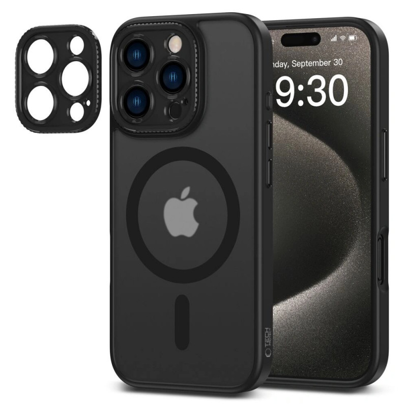 Tech-Protect MagCam MagSafe dėklas, skirtas Apple iPhone 16 Pro Max, matinis juodas