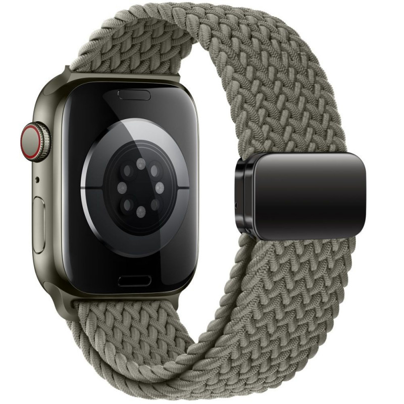 Tech-Protect Nylonmag dirželis, skirtas Apple Watch 4/5/6/7/8/9/SE/Ultra 1/2, 42/44/45/49 mm, Olive Grey