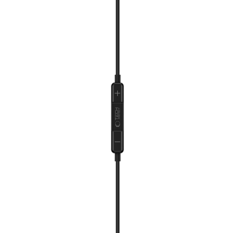 Tech-Protect Ultraboost Core G3 Mini Jack 3,5 mm laidiniai ausinukai, juodi