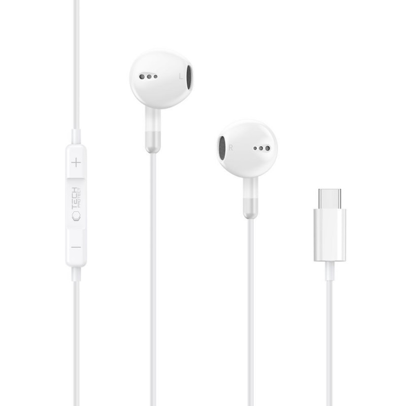 Tech-Protect Ultraboost Core G4 USB-C laidiniai ausinukai, balti