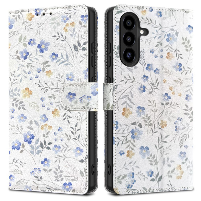 Tech-Protect dėklas su pinigine, skirtas Samsung Galaxy A17 / A18 / A26 4G / 5G, Spring Flowers