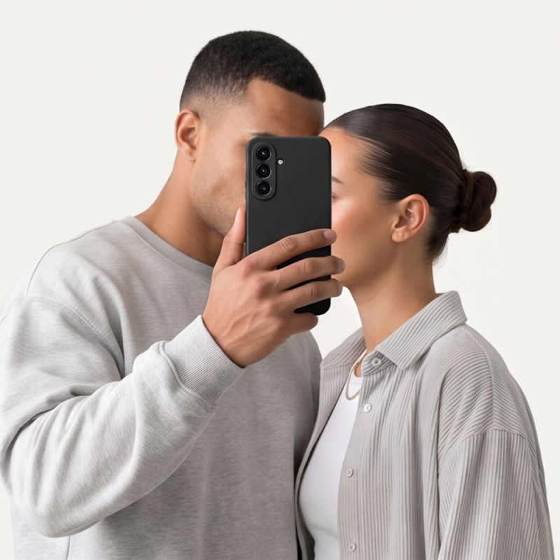 Tech-Protect Icon silikoninis dėklas, skirtas Samsung Galaxy A17 / A18 4G / 5G, juodas (THP4642)