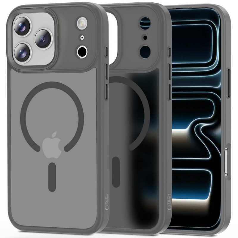 Tech-Protect Magmat MagSafe dėklas, skirtas Apple iPhone 17 Pro, matinis kreidos pilkas