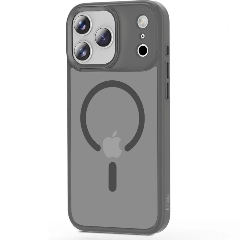 Tech-Protect Magmat MagSafe dėklas, skirtas Apple iPhone 17 Pro Max, matinis kreidinis pilkas