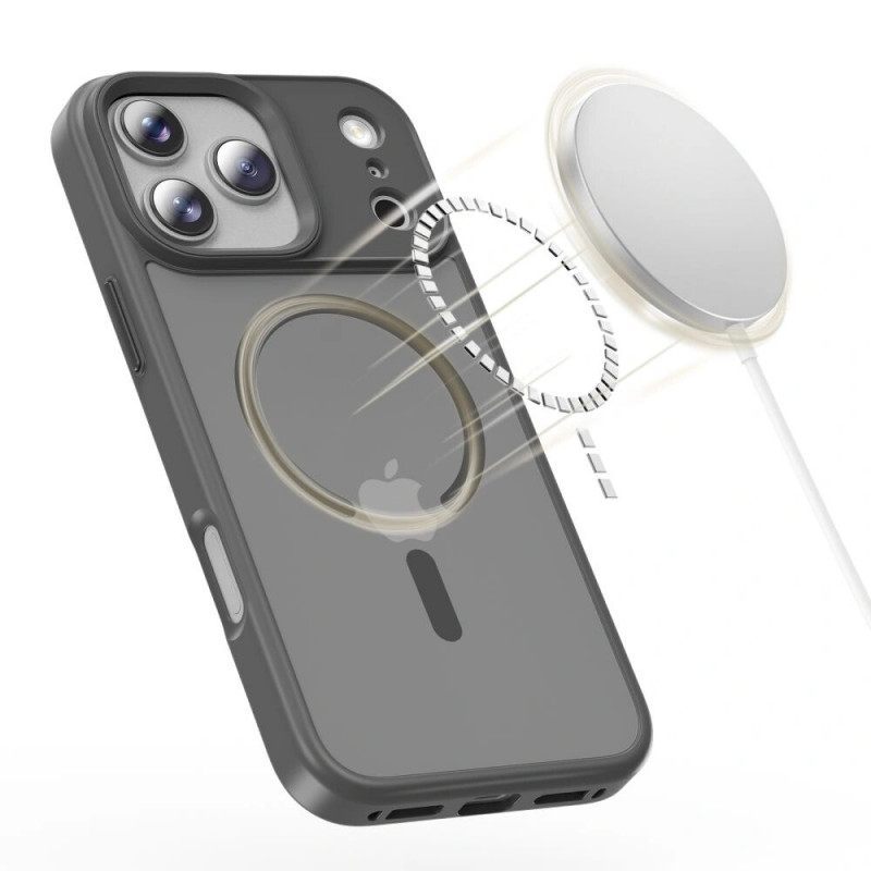 Tech-Protect Magmat MagSafe dėklas, skirtas Apple iPhone 17 Pro Max, matinis kreidinis pilkas