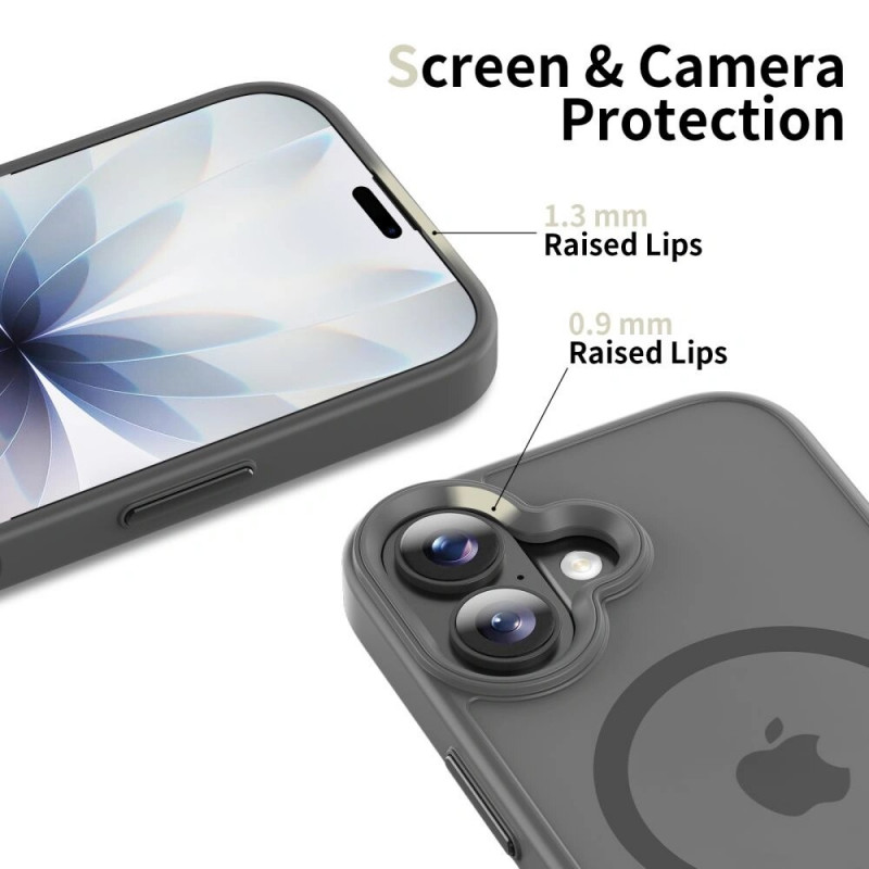 Tech-Protect Magmat MagSafe dėklas THP4950 skirtas Apple iPhone 17, matinis kreidinis pilkas