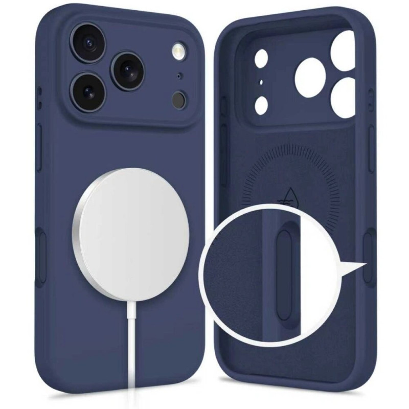 Tech-Protect silikoninis MagSafe dėklas skirtas Apple iPhone 17 Pro, Deep Blue