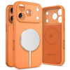 Tech-Protect silikoninis MagSafe dėklas, skirtas Apple iPhone 17 Pro, Cosmic Orange