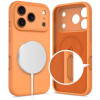 Tech-Protect silikoninis MagSafe dėklas, skirtas Apple iPhone 17 Pro, Cosmic Orange