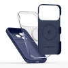 Tech-Protect silikoninis MagSafe dėklas, skirtas Apple iPhone 17 Pro Max, tamsiai mėlynas