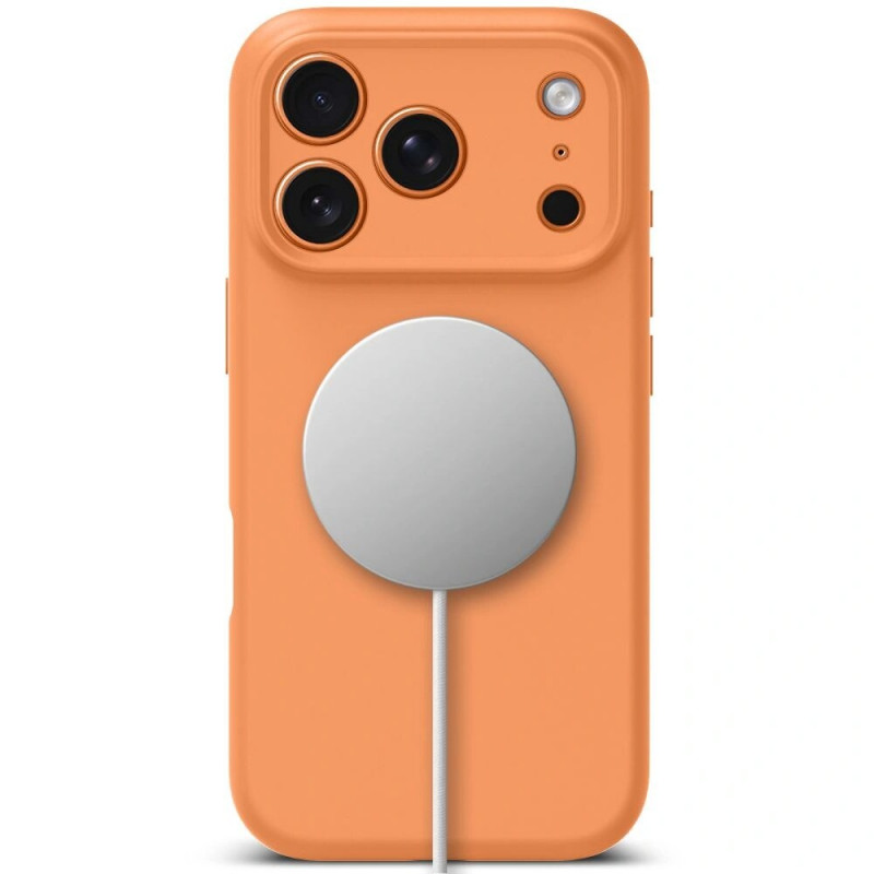 Tech-Protect silikoninis MagSafe dėklas, skirtas Apple iPhone 17 Pro Max, Cosmic Orange