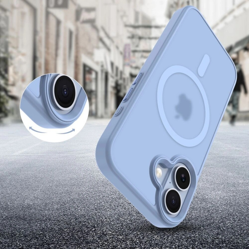 Tech-Protect MagMat MagSafe dėklas, skirtas Apple iPhone 17, matinė mistinė mėlyna