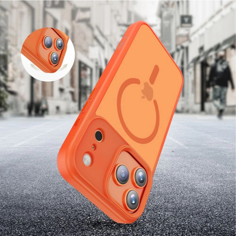 Tech-Protect Magmat MagSafe dėklas, skirtas Apple iPhone 17 Pro, matinės kosminės oranžinės spalvos