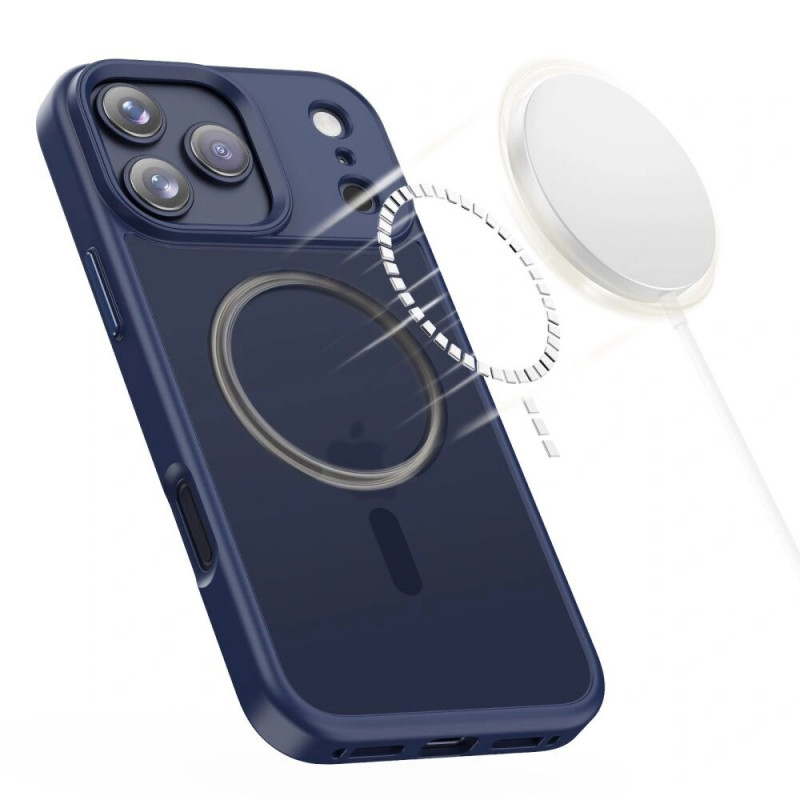 Tech-Protect Magmat MagSafe dėklas, skirtas Apple iPhone 17 Pro, matinės tamsiai mėlynos spalvos