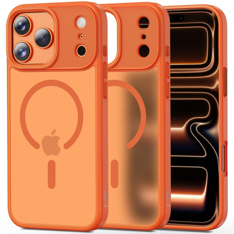 Tech-Protect Magmat MagSafe dėklas, skirtas Apple iPhone 17 Pro Max, matinės kosminės oranžinės spalvos