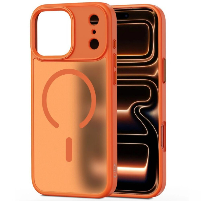 Tech-Protect Magmat MagSafe dėklas, skirtas Apple iPhone 17 Pro Max, matinės kosminės oranžinės spalvos