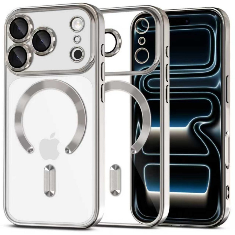 Tech-Protect MagFlex MagSafe dėklas, skirtas Apple iPhone 17 Pro, Shiny Silver