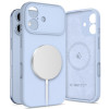 Tech-Protect silikoninis MagSafe dėklas, skirtas Apple iPhone 17, Mist Blue