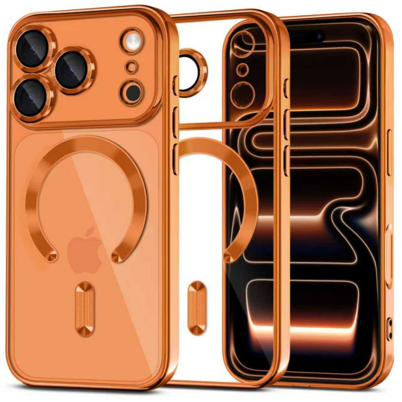 Tech-Protect MagFlex MagSafe dėklas Apple iPhone 17 Pro, Shiny Cosmic Orange