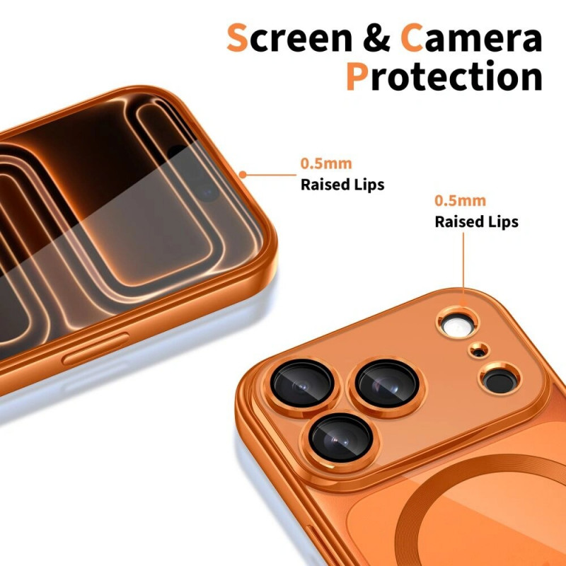 Tech-Protect MagFlex MagSafe dėklas Apple iPhone 17 Pro, Shiny Cosmic Orange